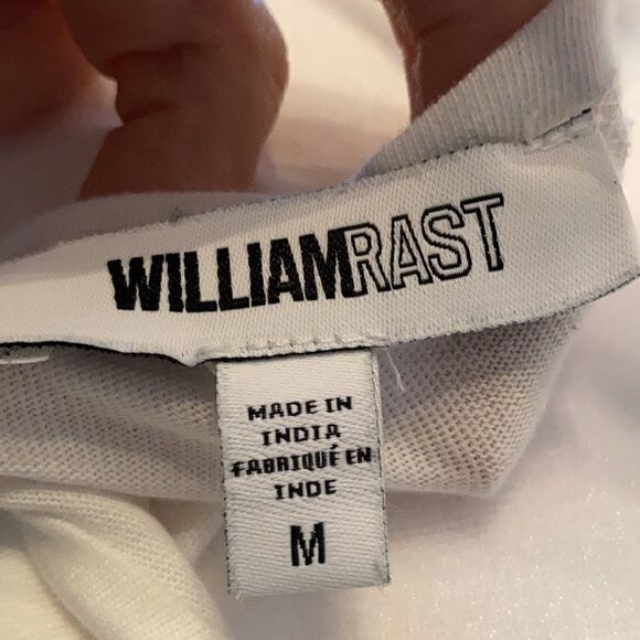 William Rast size medium white sleeveless lace up detail top one tiny spot EUC - Picture 7 of 13